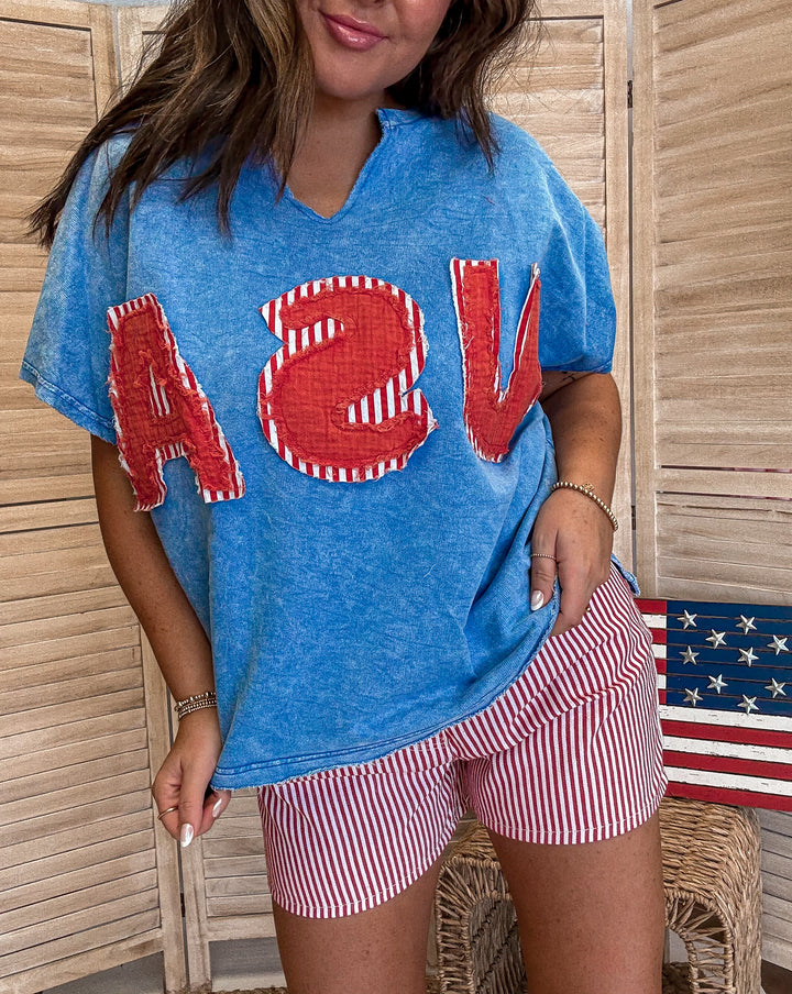 USA Patchwork Tee