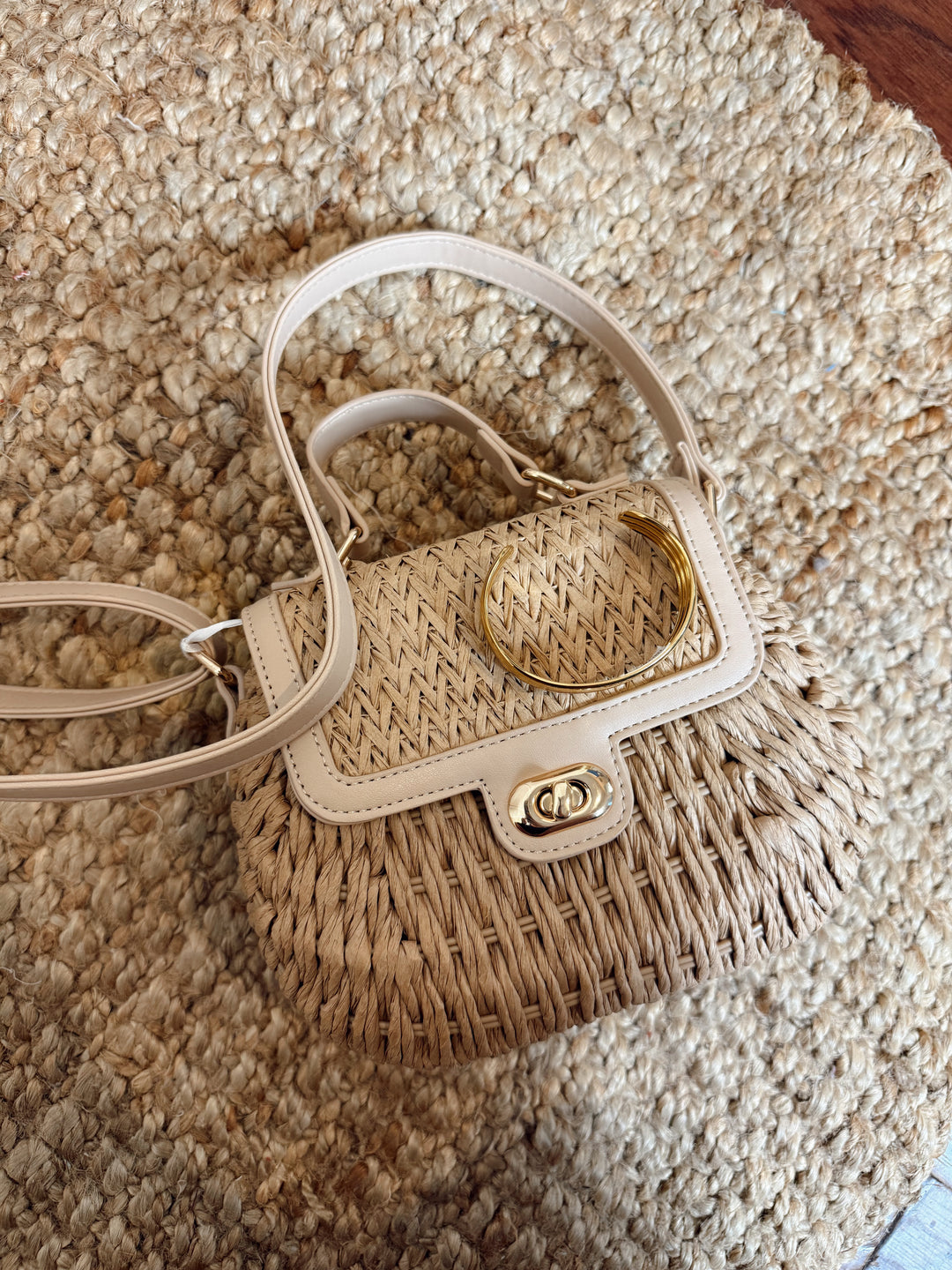 Sunlit Weave Mini Satchel