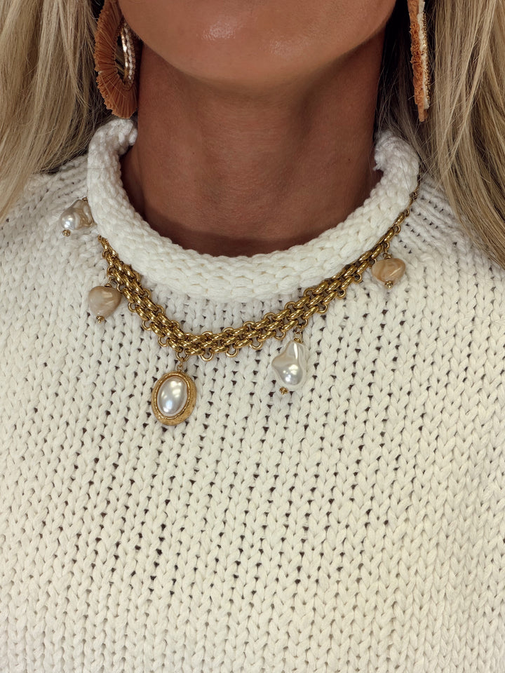 Pearl Drama Necklace