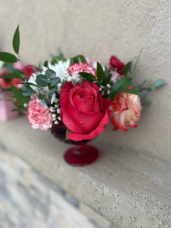 Valentine Mixed Floral Arrangement - Small