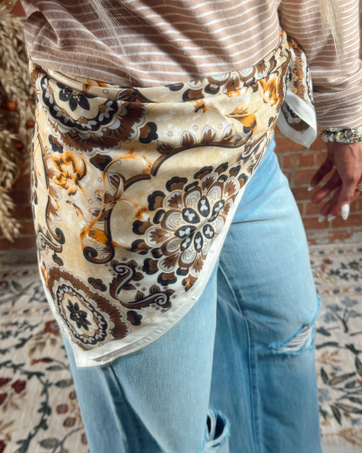 Life Is Better Floral Square Scarf
