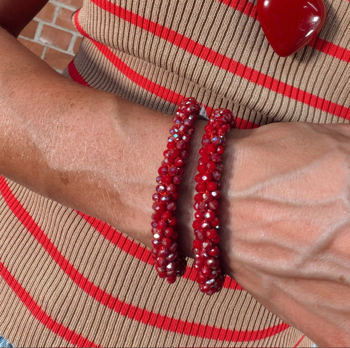 All That Glitters Bracelet - Red
