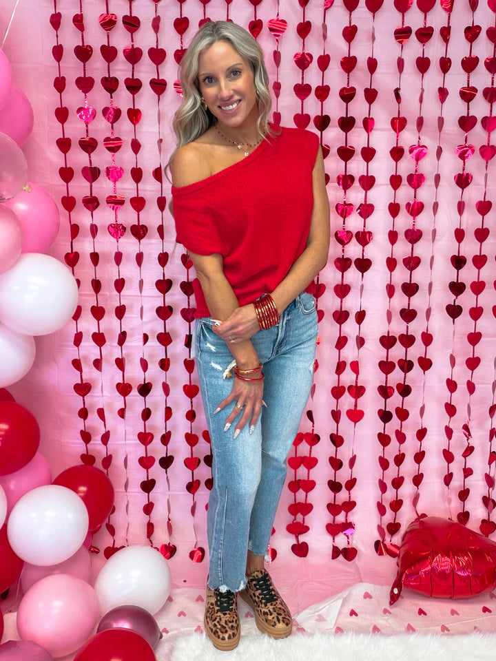 Scarlet Simple Knit Top