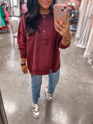 The Tommy Loose Fit Henley Pullover