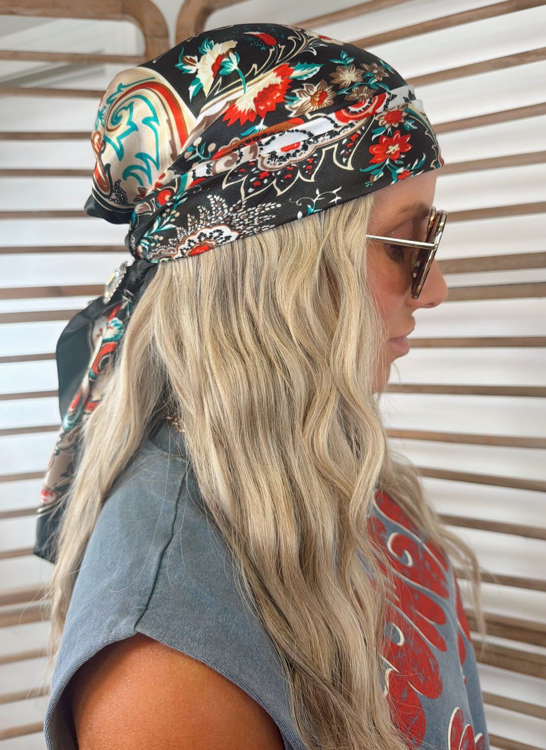 Wear-It-Your-Way Silk Scarf - Vintage Noir Paisley