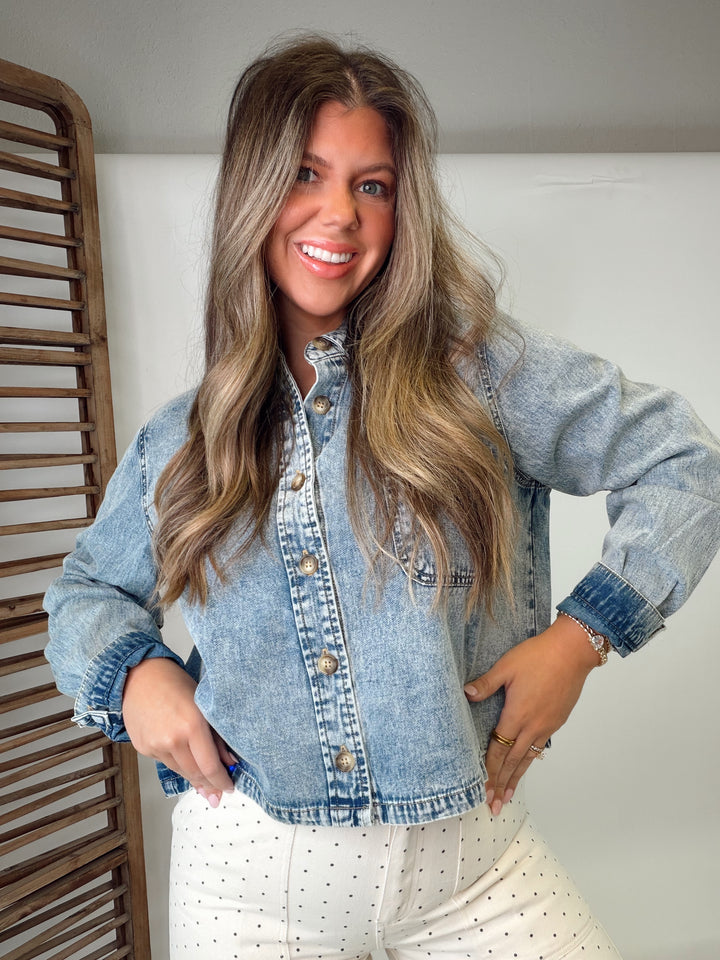 Main Character Denim Top