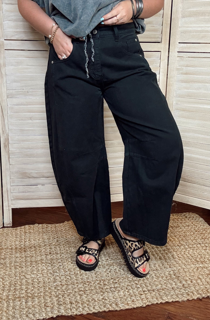 Fall Shenanigans Barrel Jeans