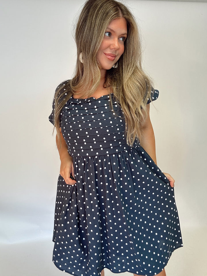 Forever Dot Square-neck Dress