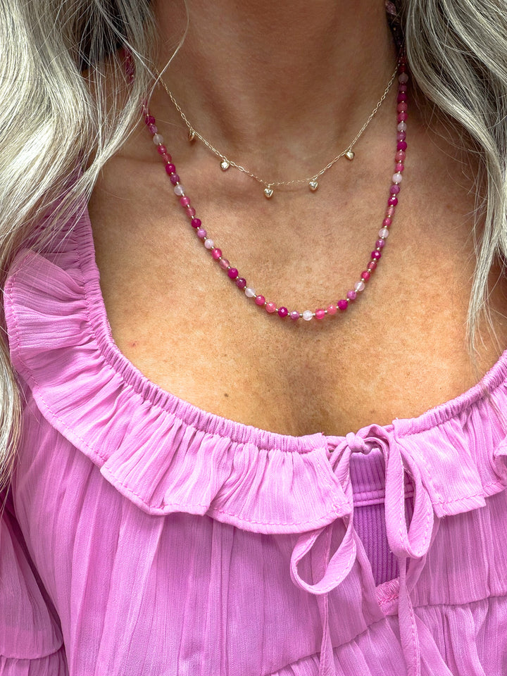 Candy Bead Dainty Gemstone Necklace