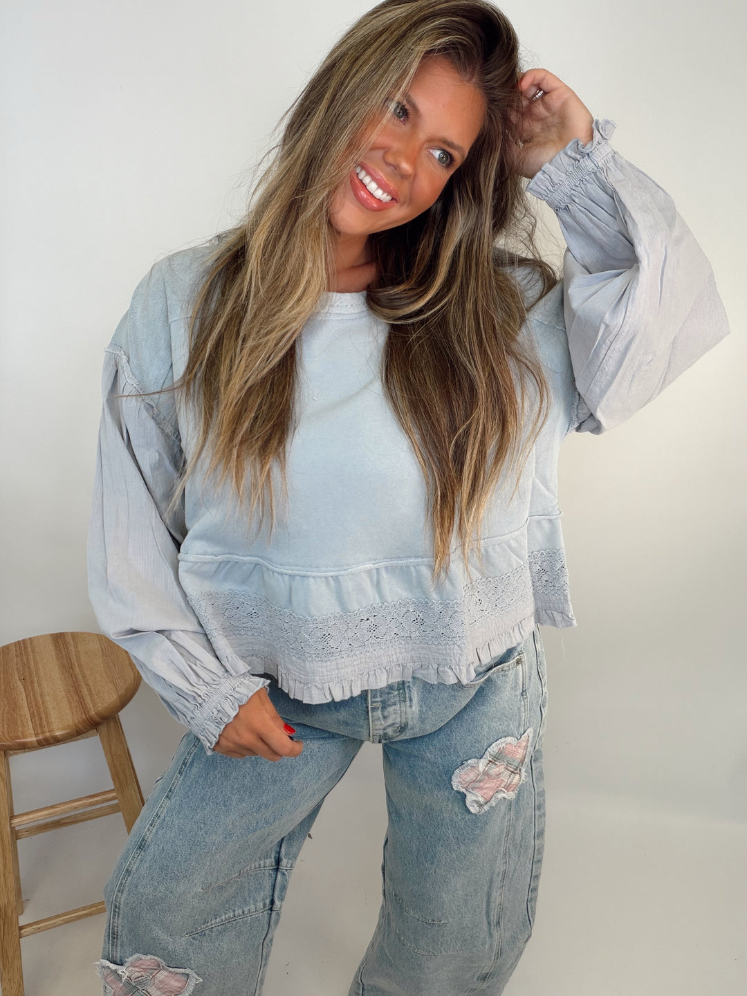 Cloud Nine Ruffle Top