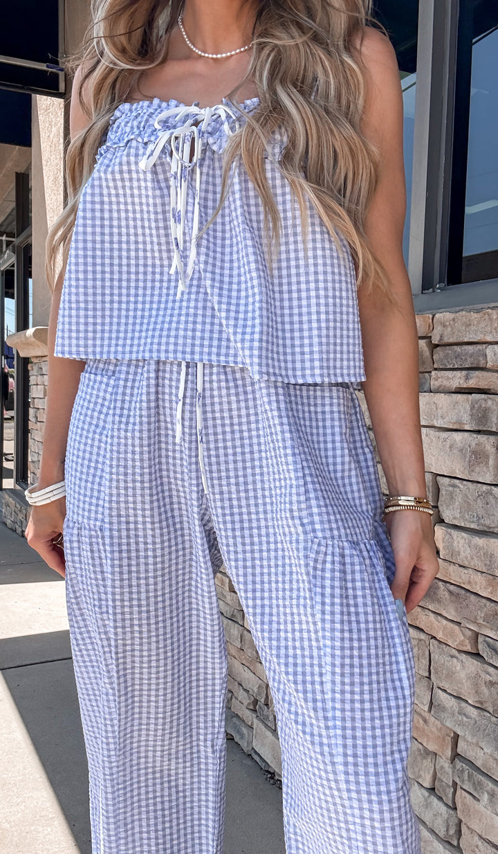 Sunday Picnic Gingham Two Piece Set