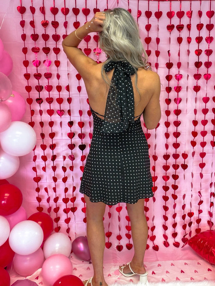 Darling Dot Tie-neck Dress