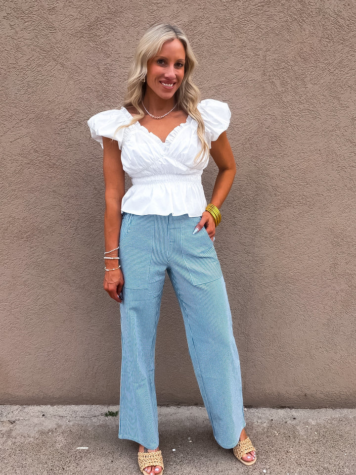 Ruffle My Heart Crop Blouse