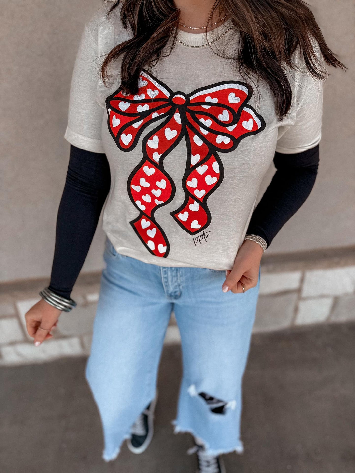 A Big Heart Bow Graphic Tee