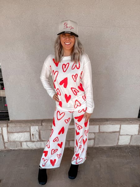 Hearts All Over Lounge Wear Set