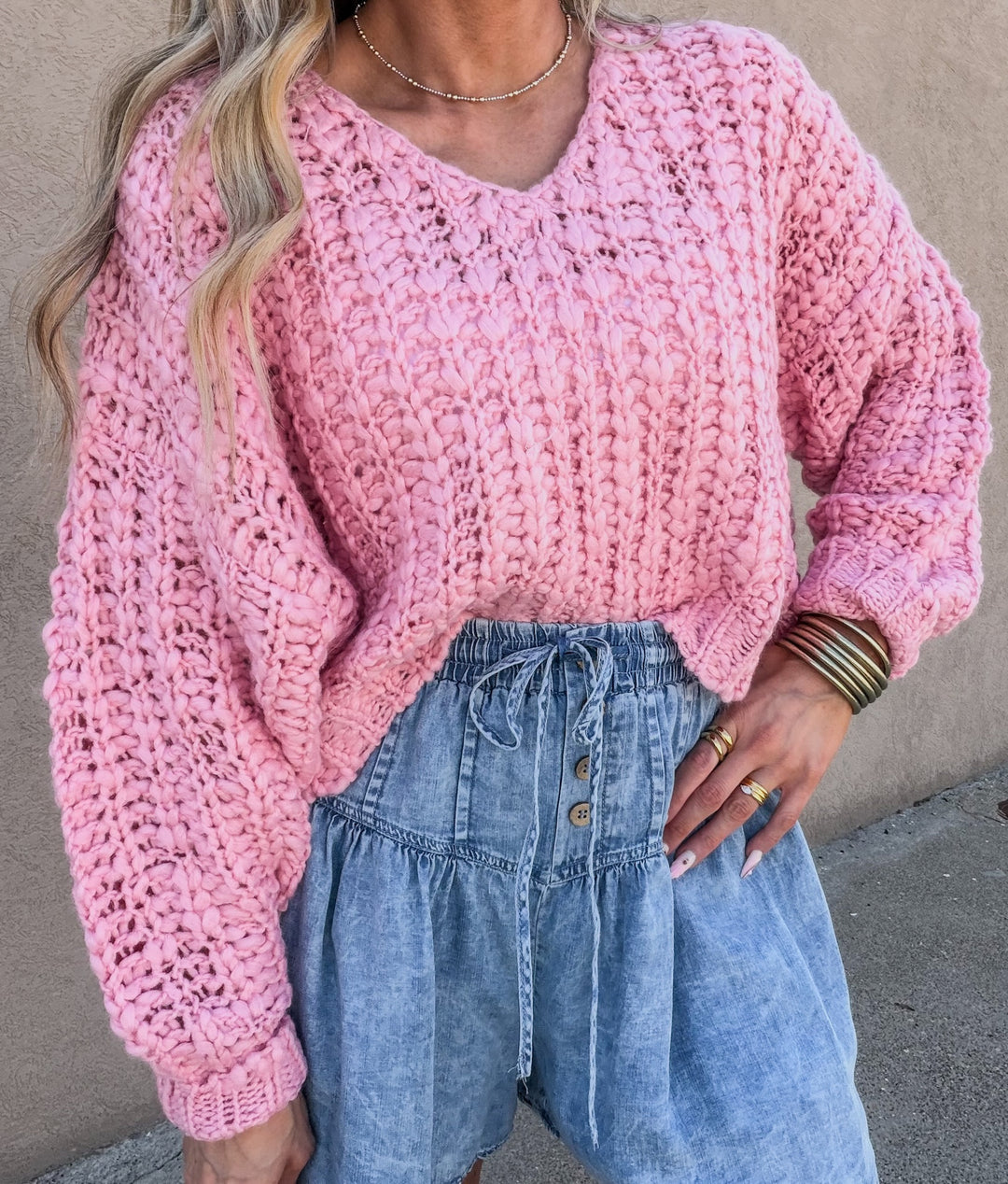 Blush & Breathe Chunky Knit