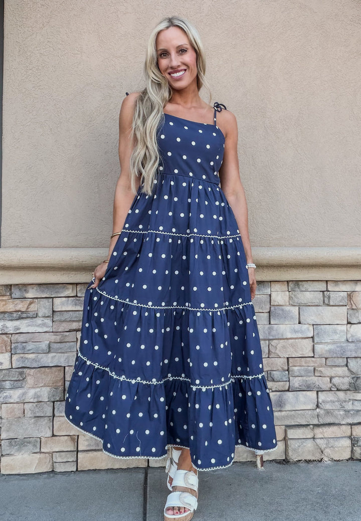 Nantucket Nights Polka Dot Dress