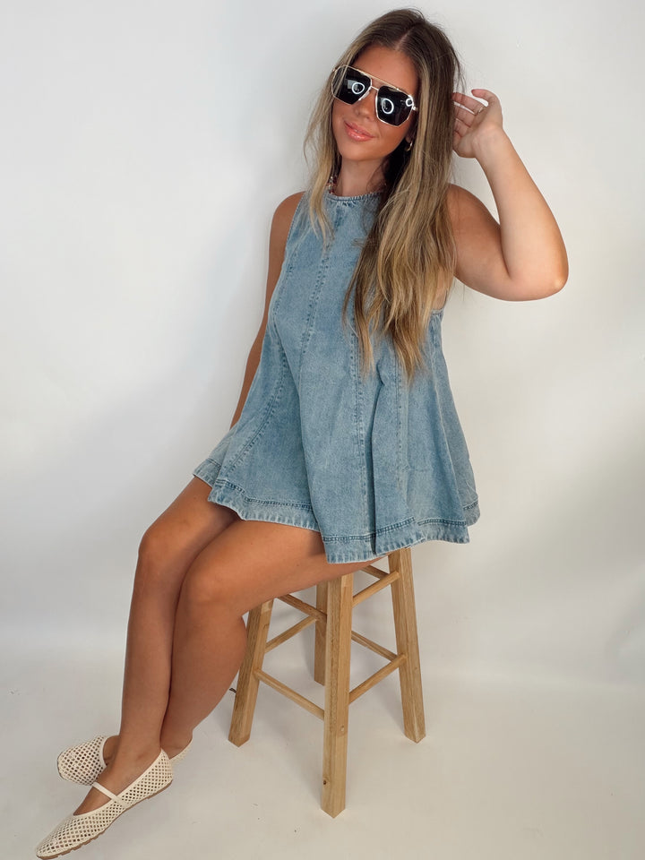Soft Shape Denim Top