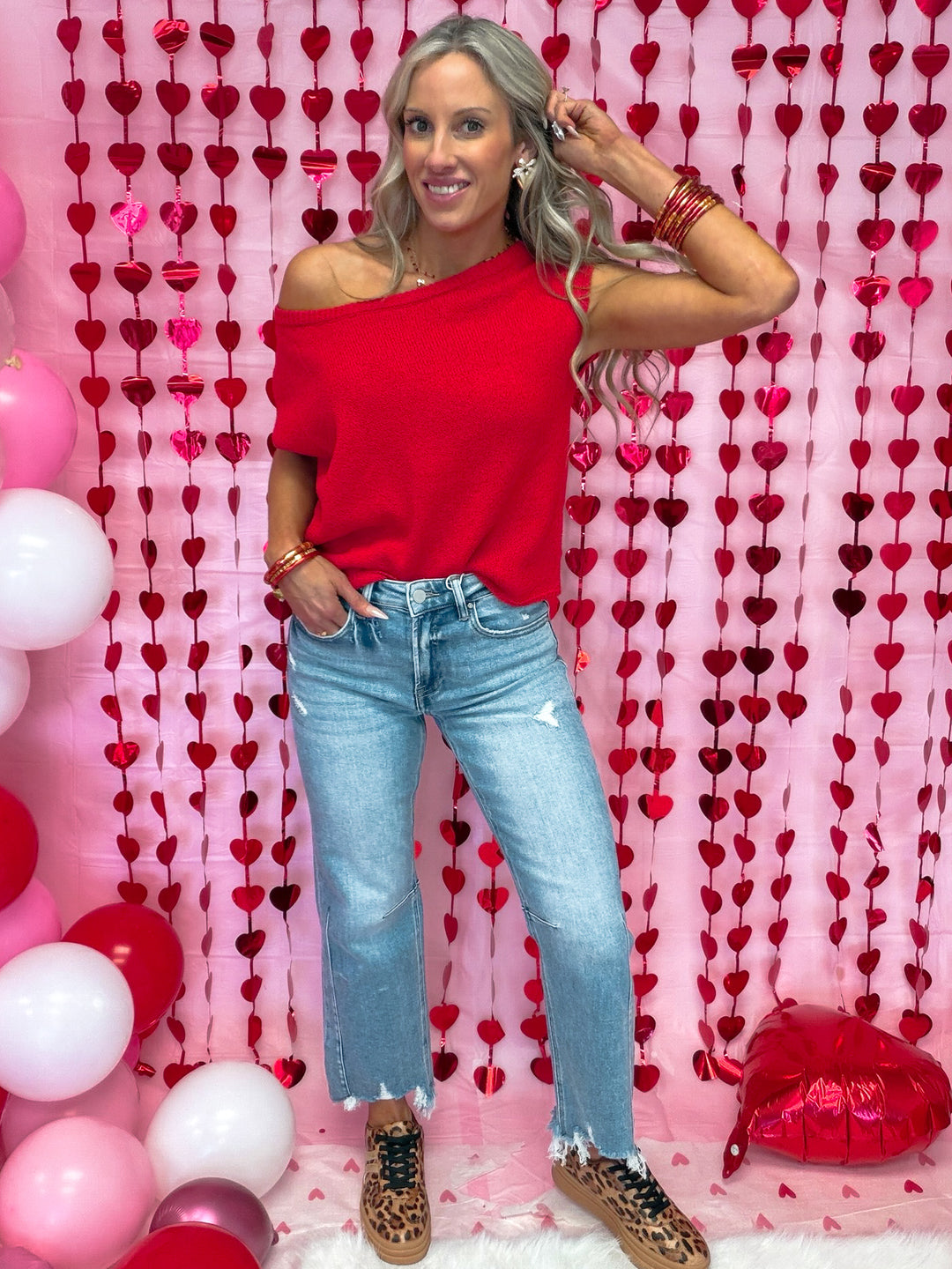 Scarlet Simple Knit Top