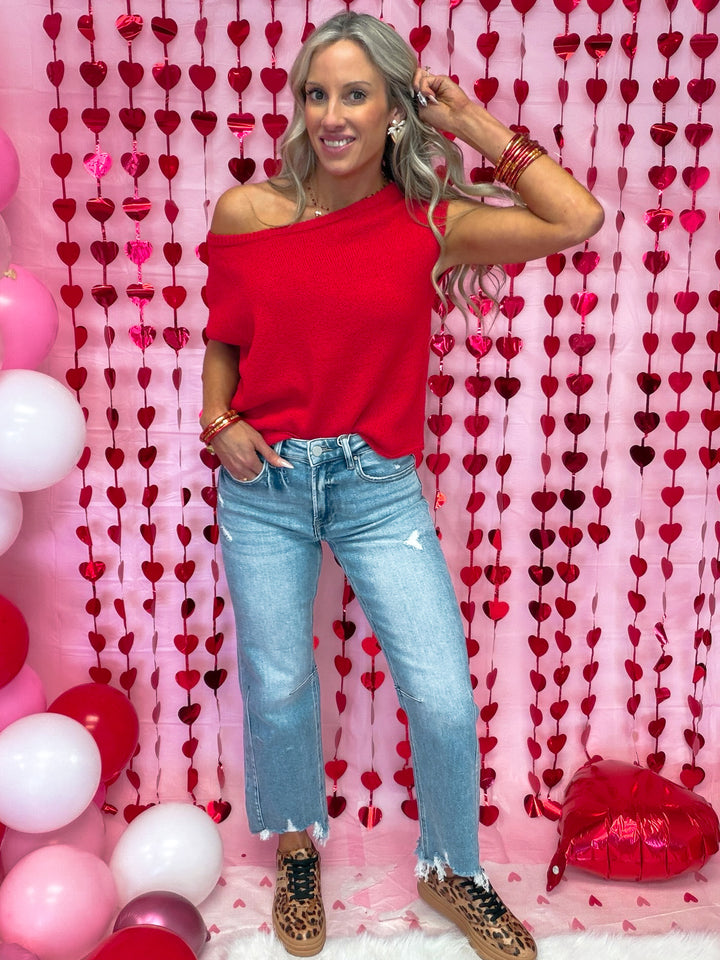 Scarlet Simple Knit Top