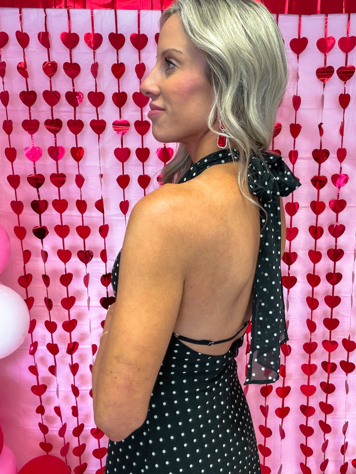 Darling Dot Tie-neck Dress