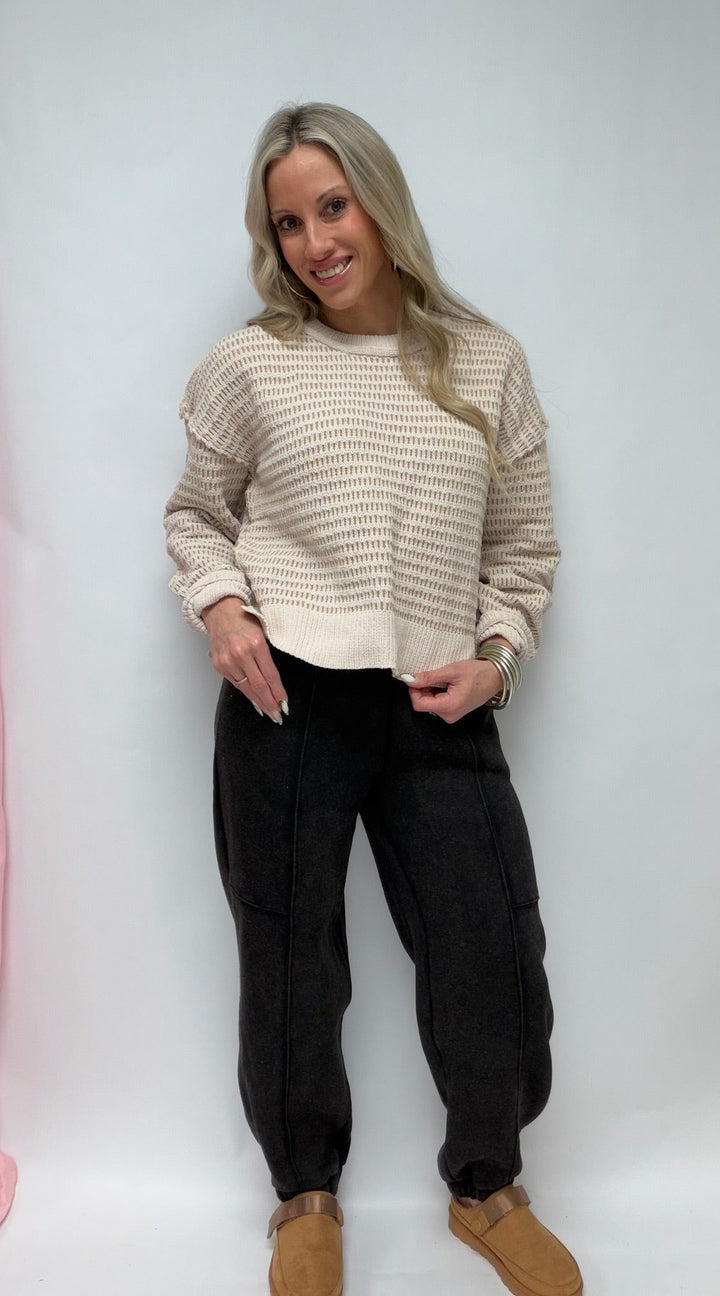 SBS- The Waffle Stitch Sweater