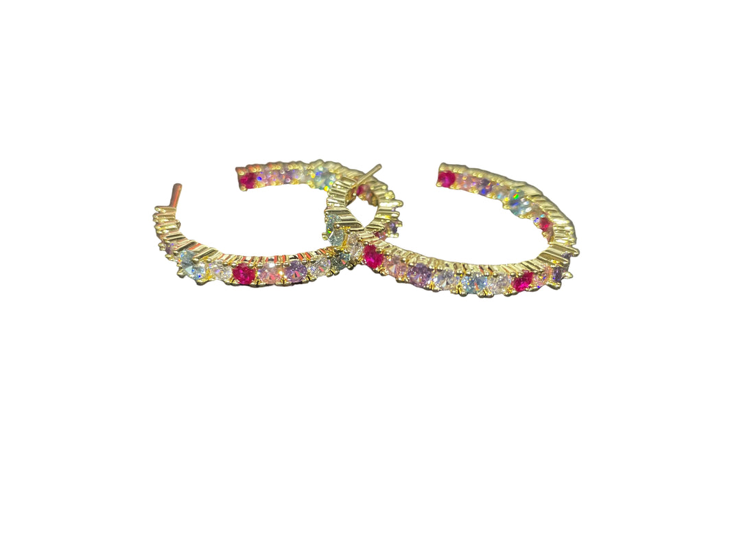 Sweetheart Sparkle Hoops