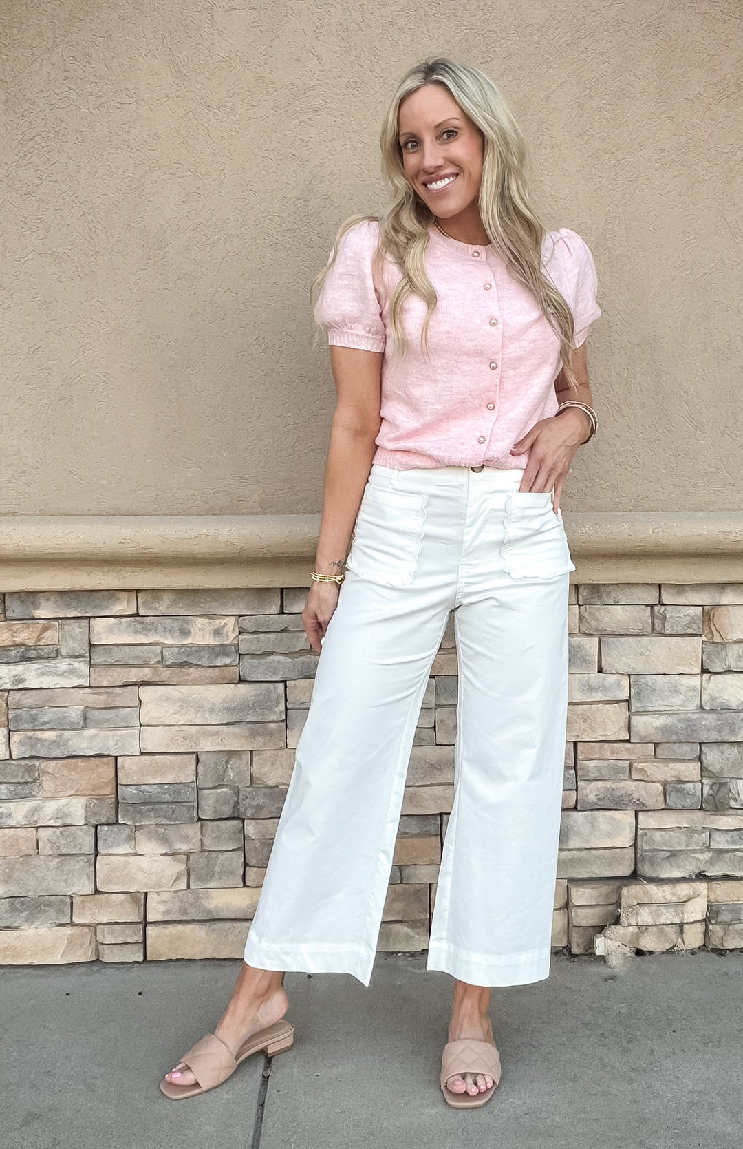 Blushing Belle Button Top