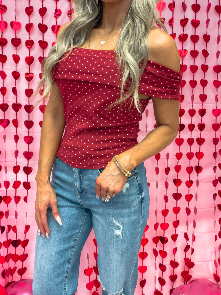 Cherry Crush Polka Dot Top