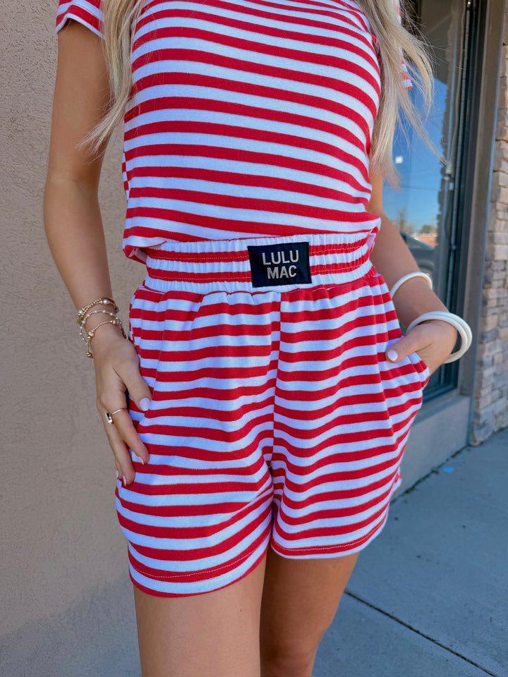 Lazy Love Stripe Lounge Shorts
