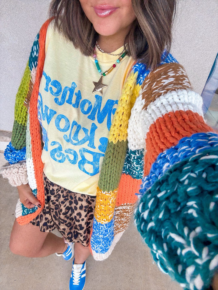 Fall Debut Color Block Cardigan