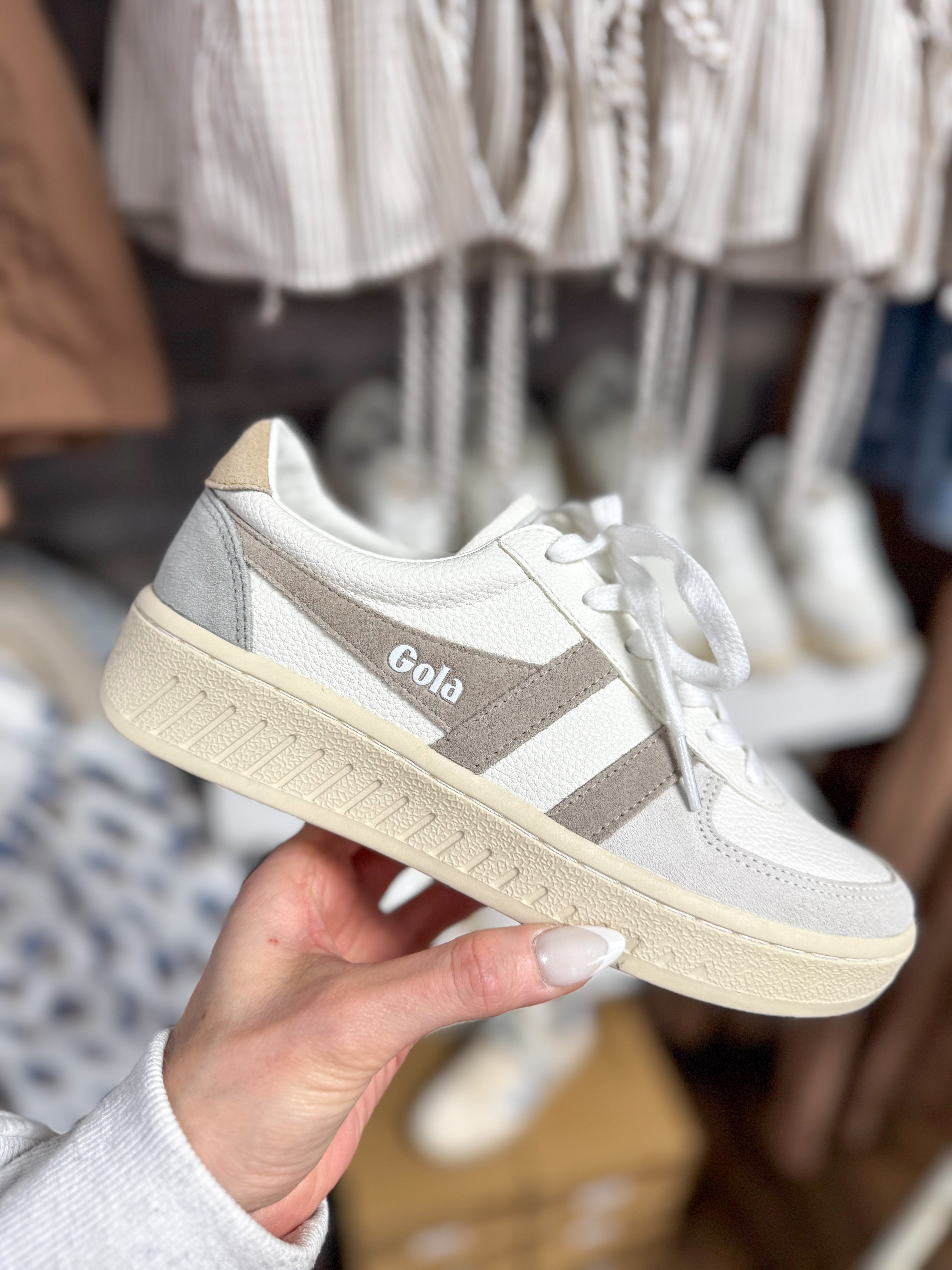 Gola Grandslam Trident – Sneaker Donna Bassa – Pelle E Sintetico – Suola Gomma – Tempo Libero