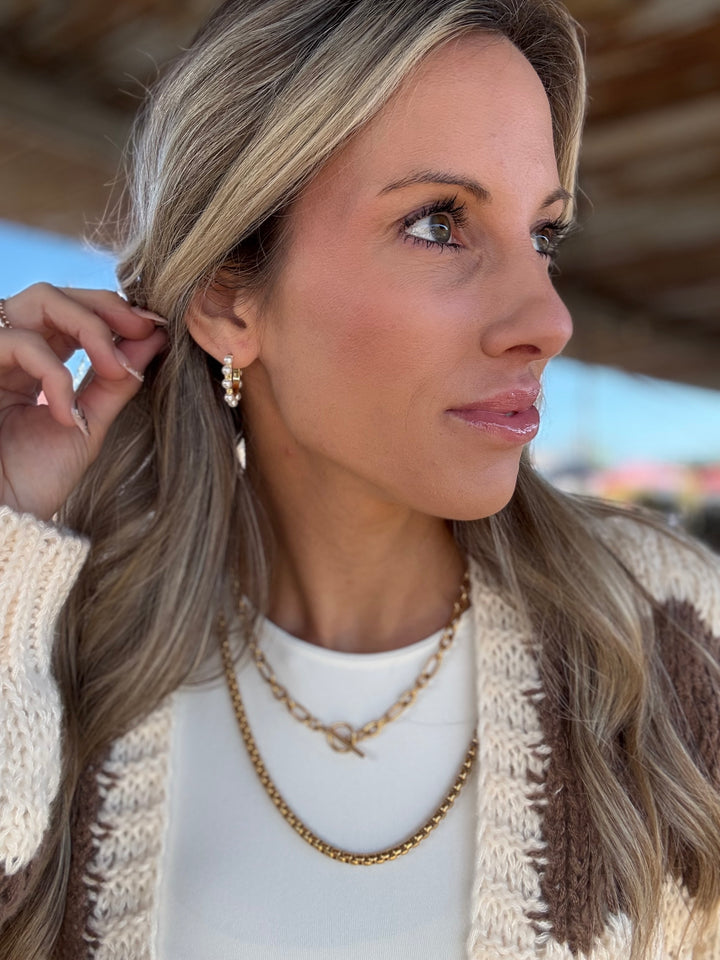 Round Shell Pearl Gold