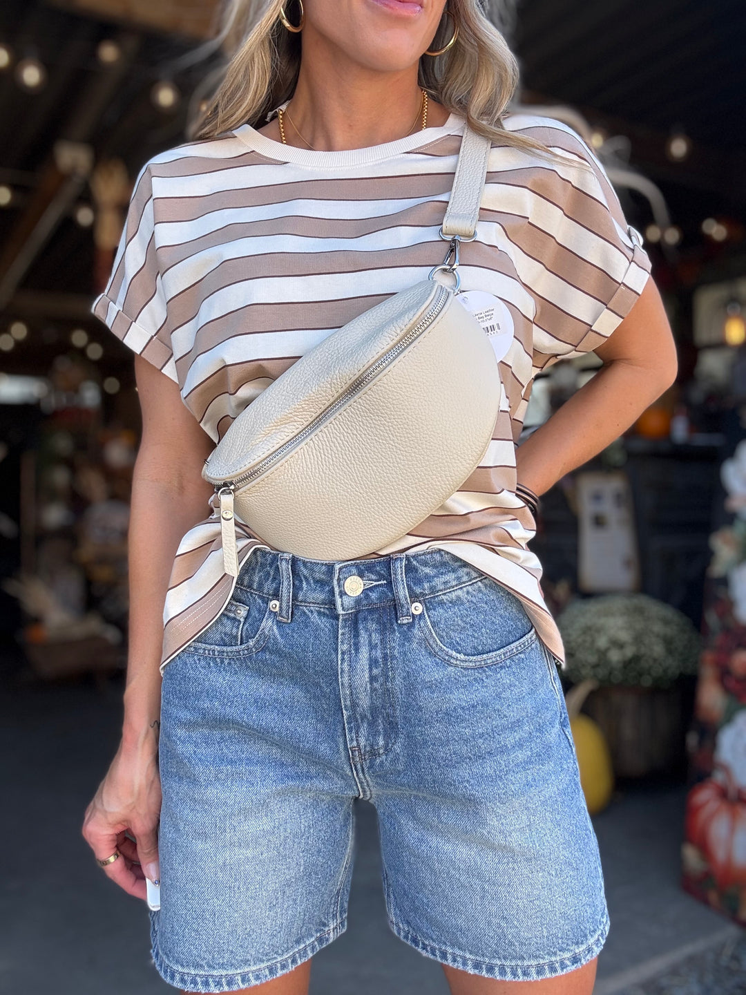 Nicoletta Leather Bum Bag