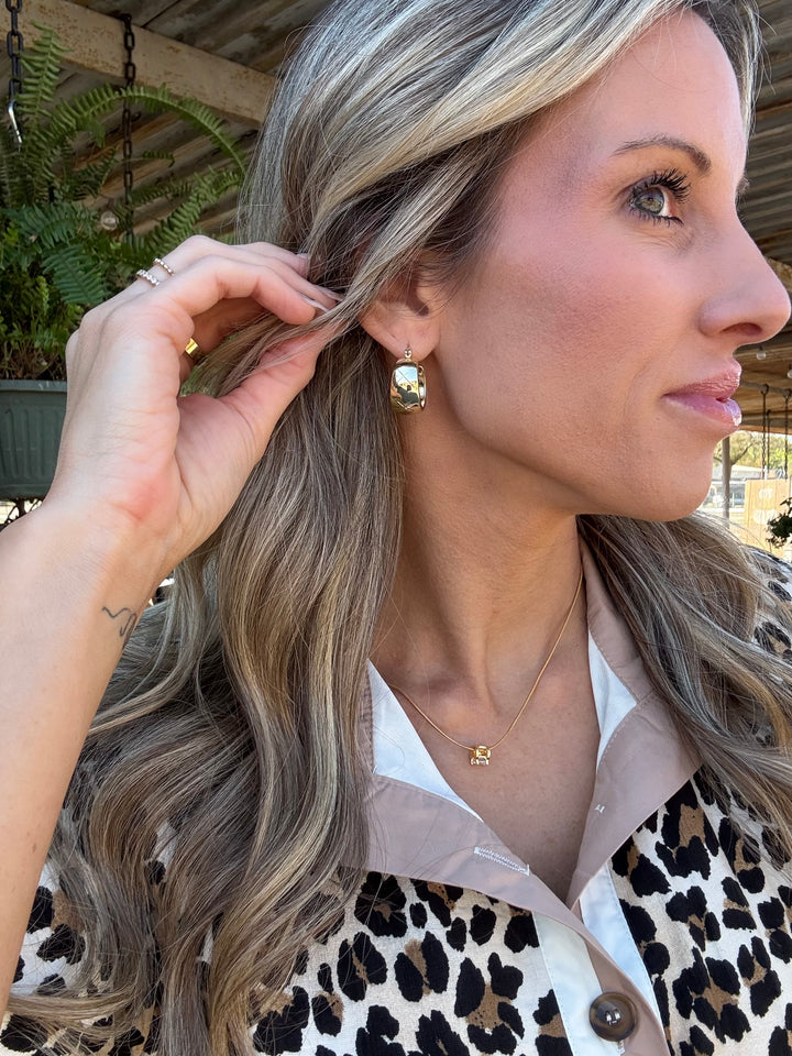 Cross Me Once Gold Earrings