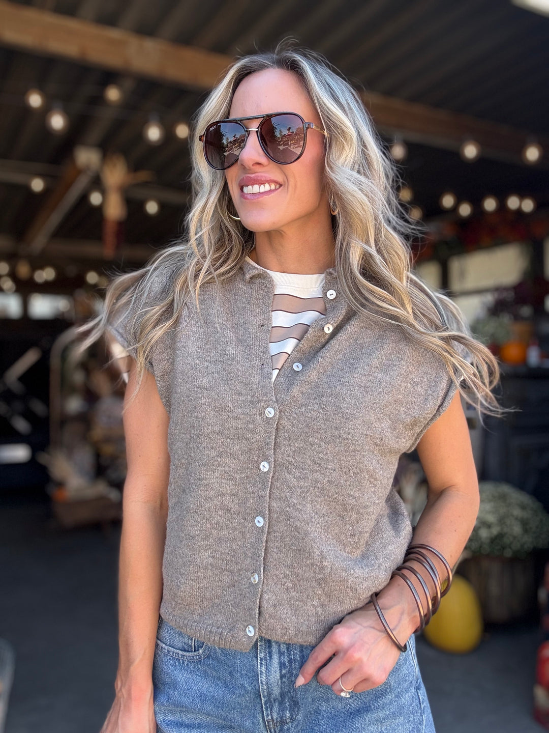 Best of All Button Sweater Vest