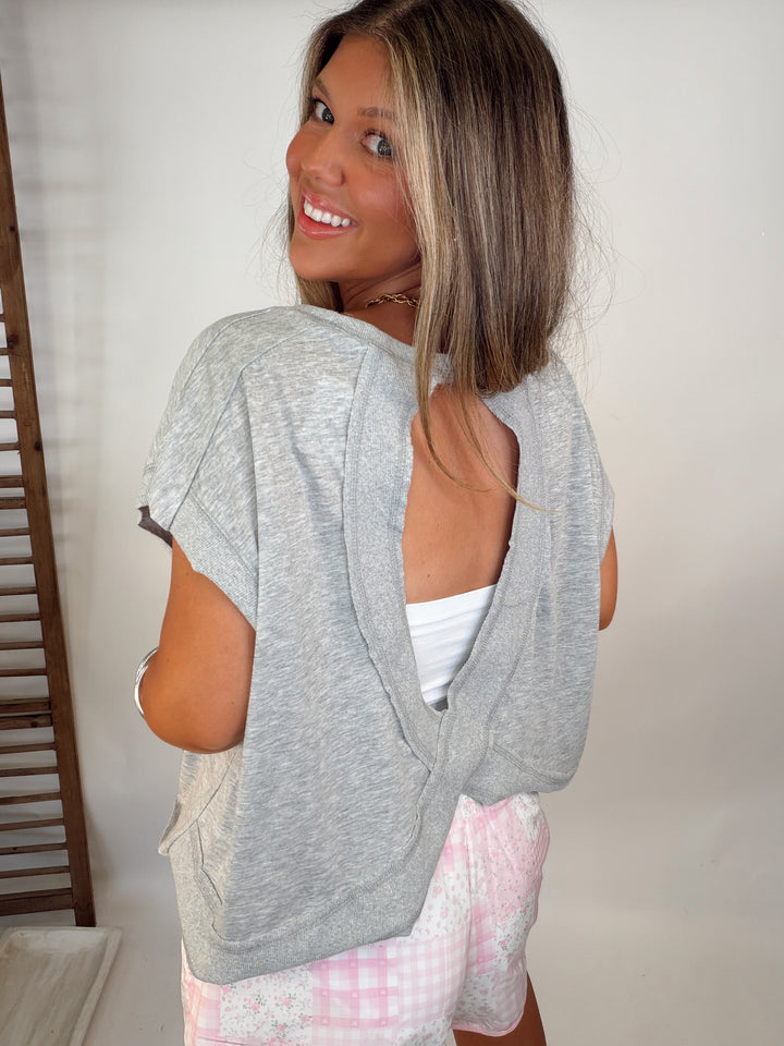 Relaxed Fit Crossback Tee