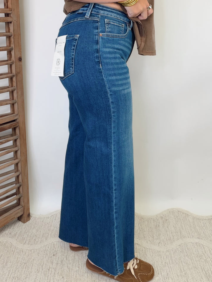 Hold Me Close Tummy Control Wide Leg Jeans