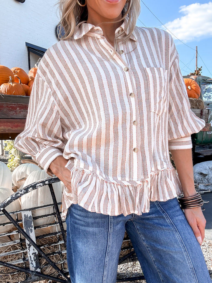 Fall Life Striped Top