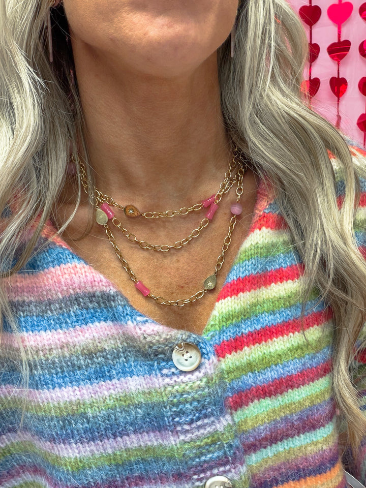 Flower Pop Layered Necklace