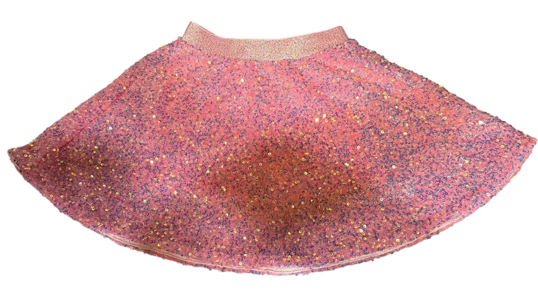 Bubblegum Pink Sequin Twirl Skort
