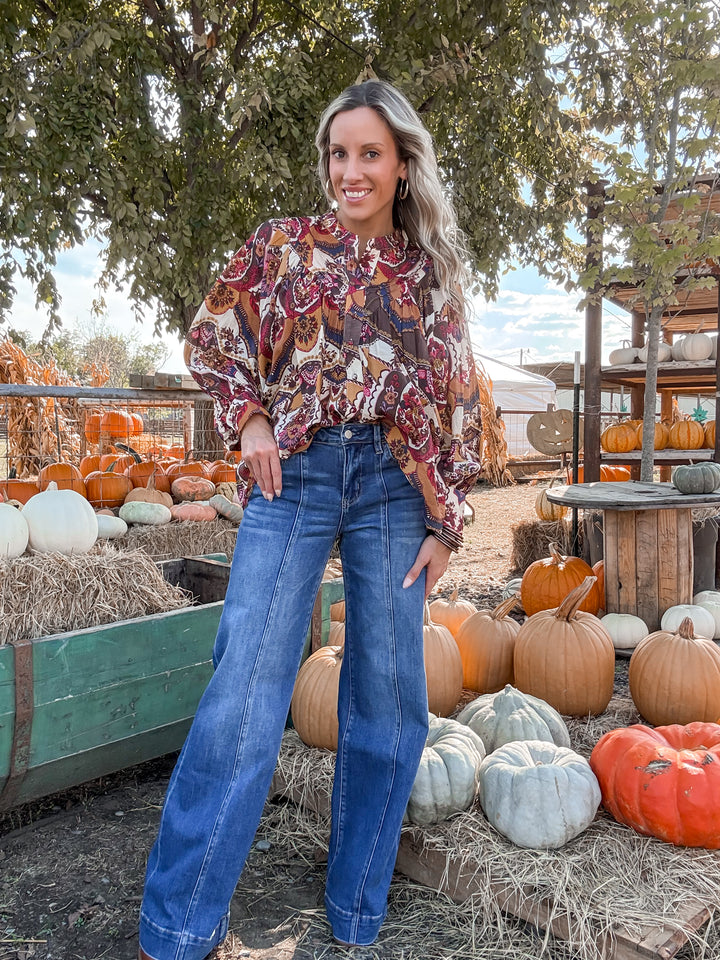 Fall Fashion Printed Top