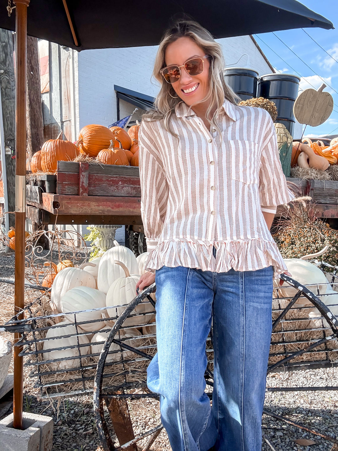 Fall Life Striped Top