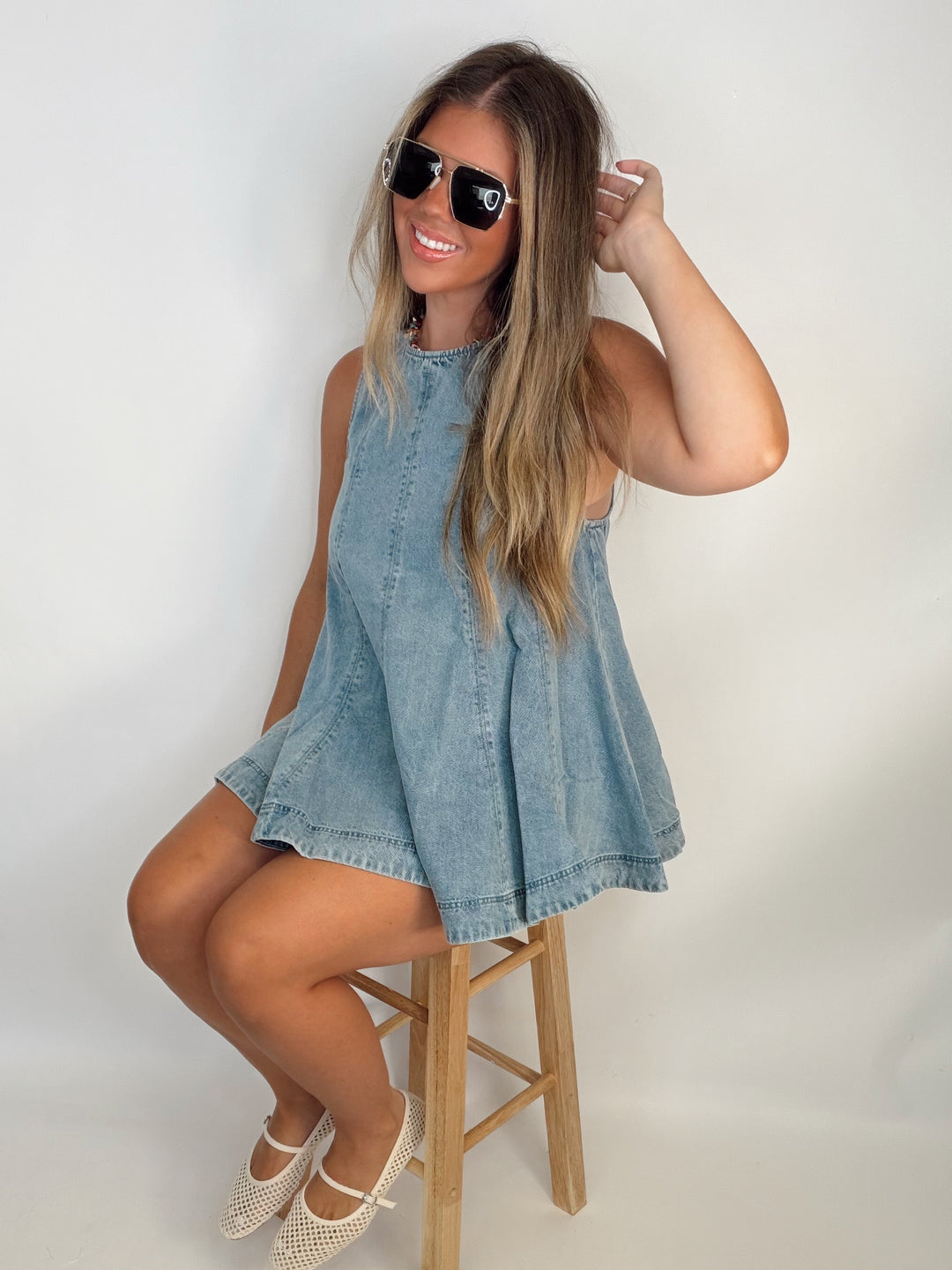 Soft Shape Denim Top