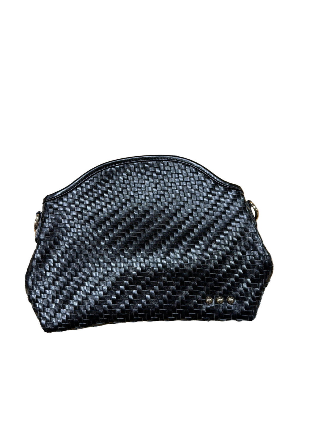 Chic Woven Crossbody- Black
