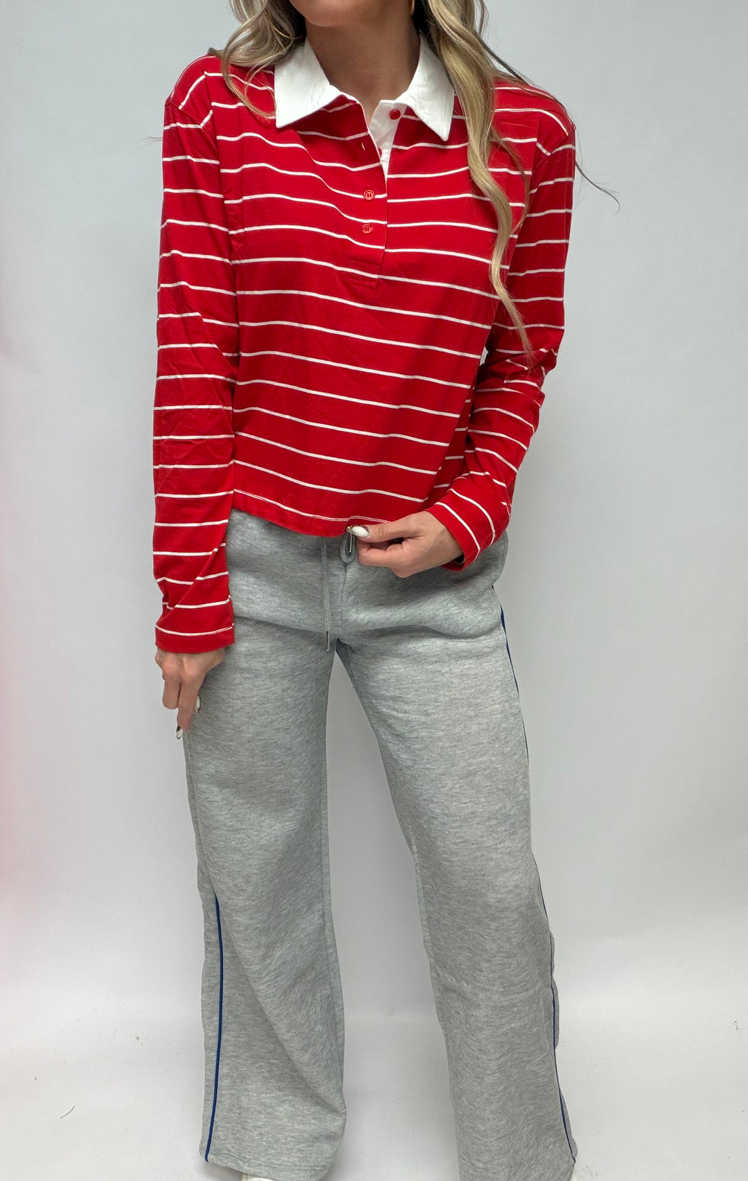 Long Shot Stripe Cotton Polo Shirt