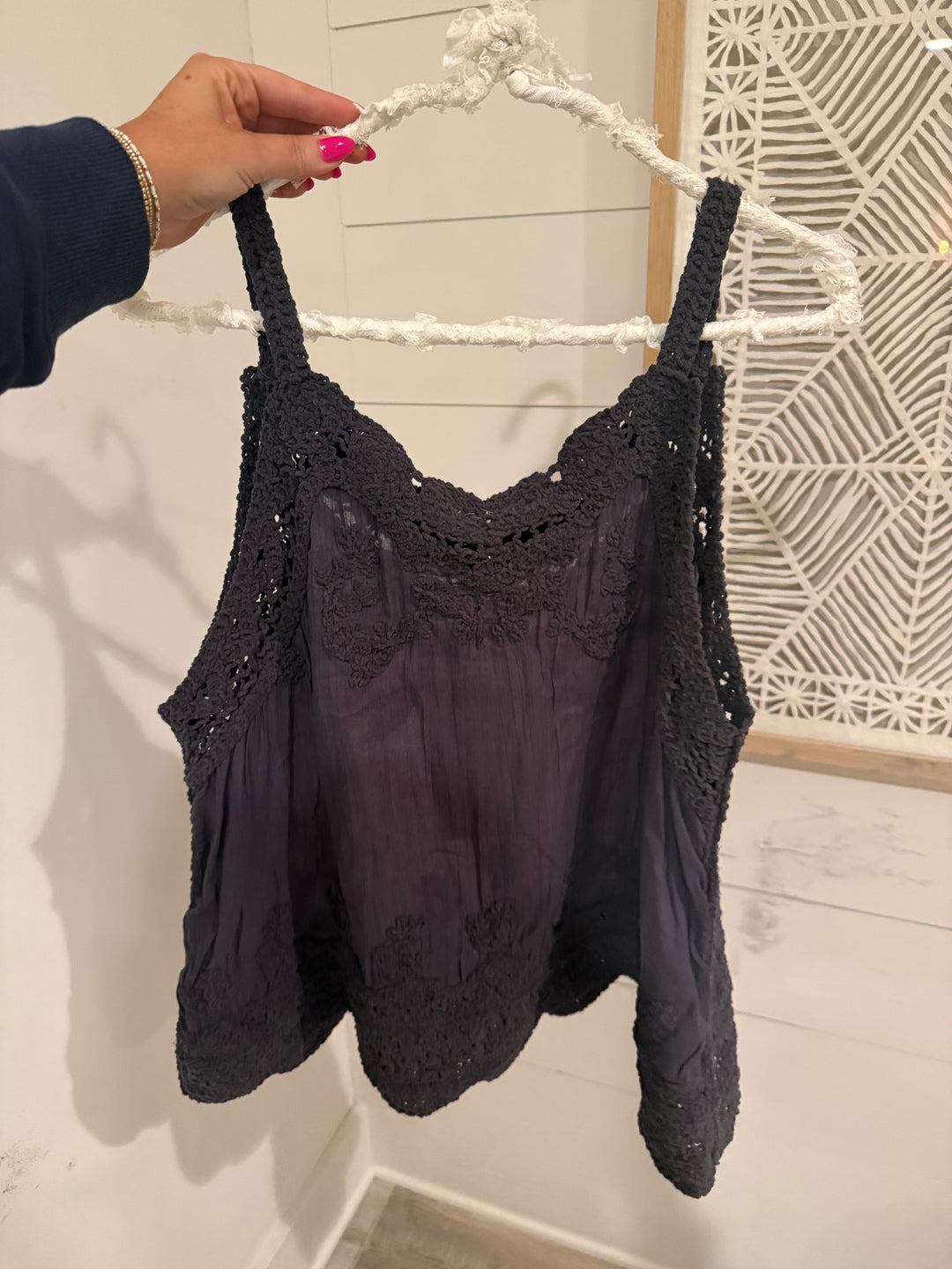Sweet Surrender Lace Top - Deep Charcoal