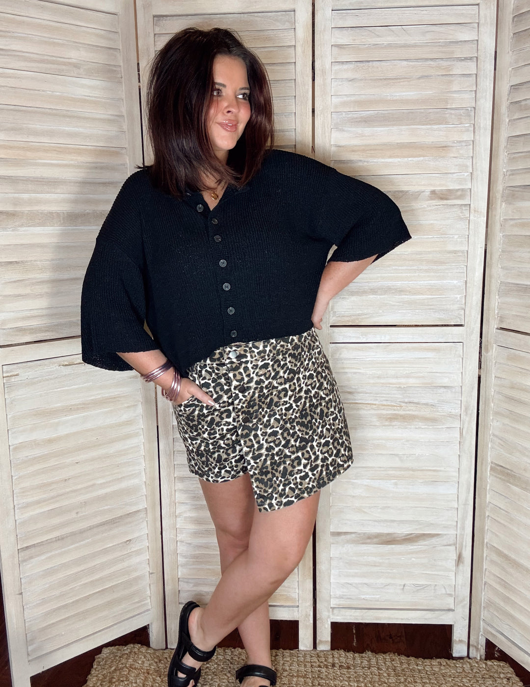 Tell Me Once More Button Down Top