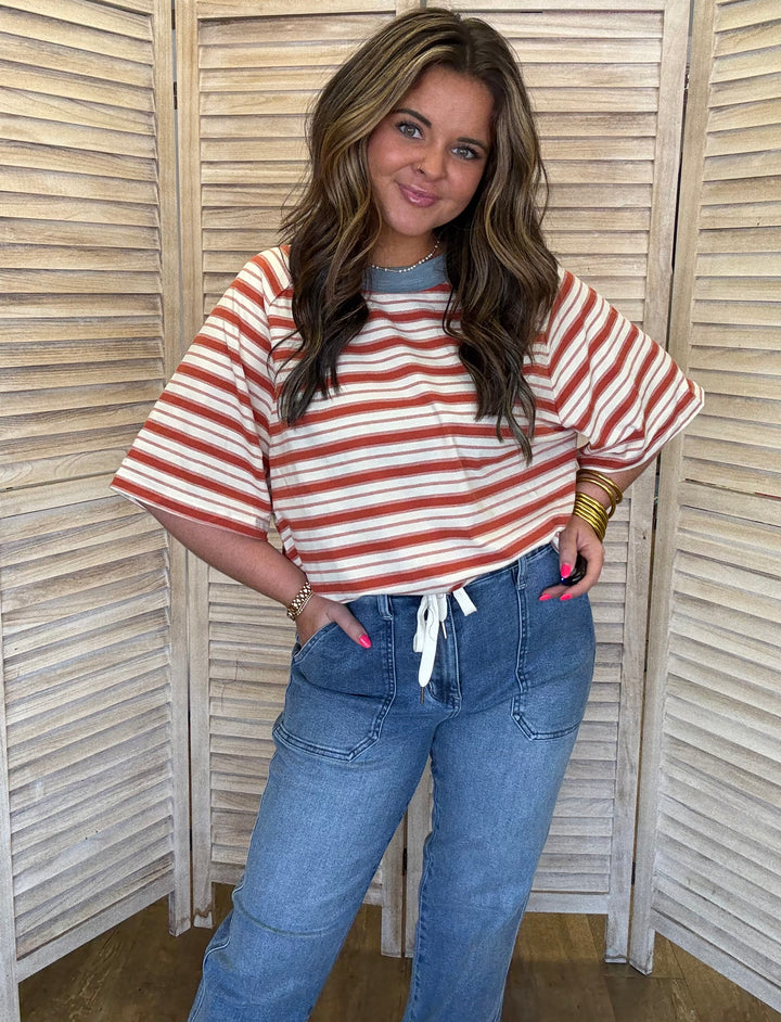 Save Your Seat Striped Top