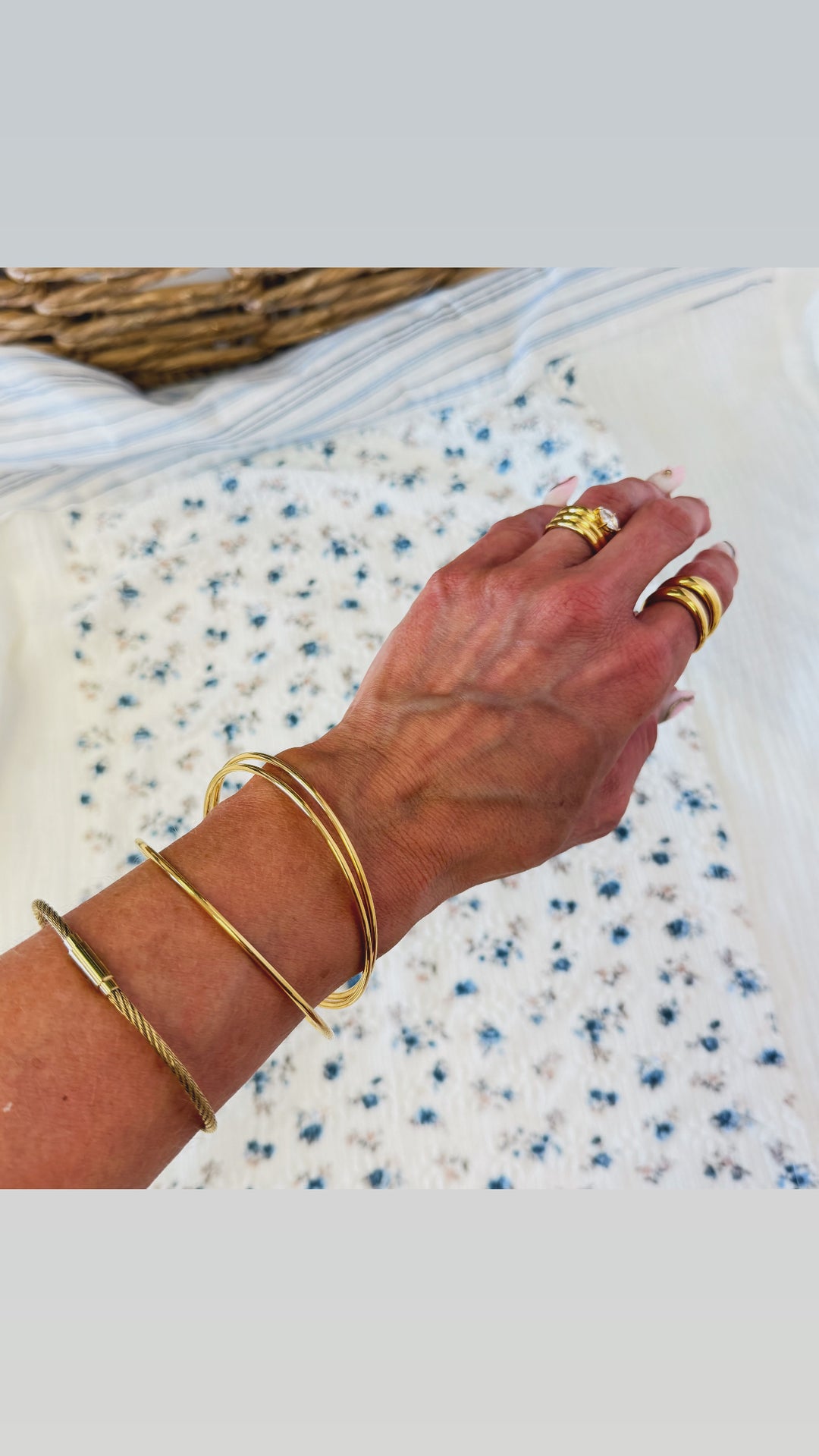 The Added Edge Bangle Set